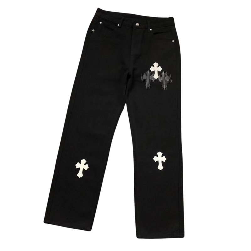 Calça Chrome Hearts "Black Basic"