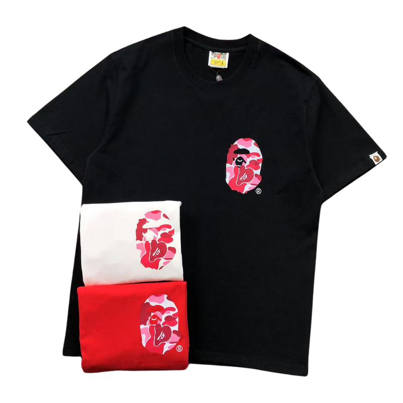 Camiseta Bape × Stussy "Pink Camo"