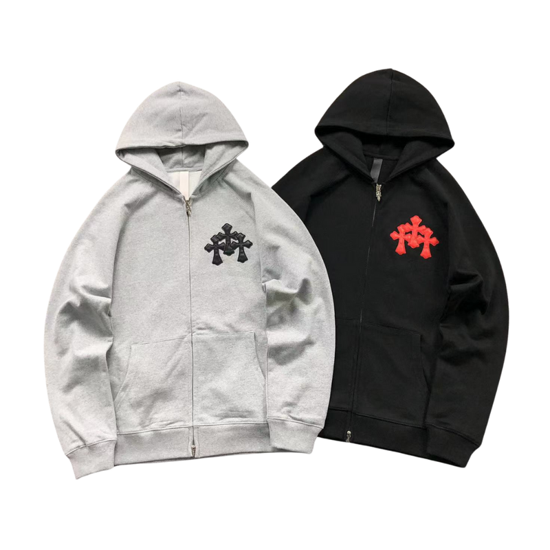 Moletom Chrome Hearts "Red Ziper"