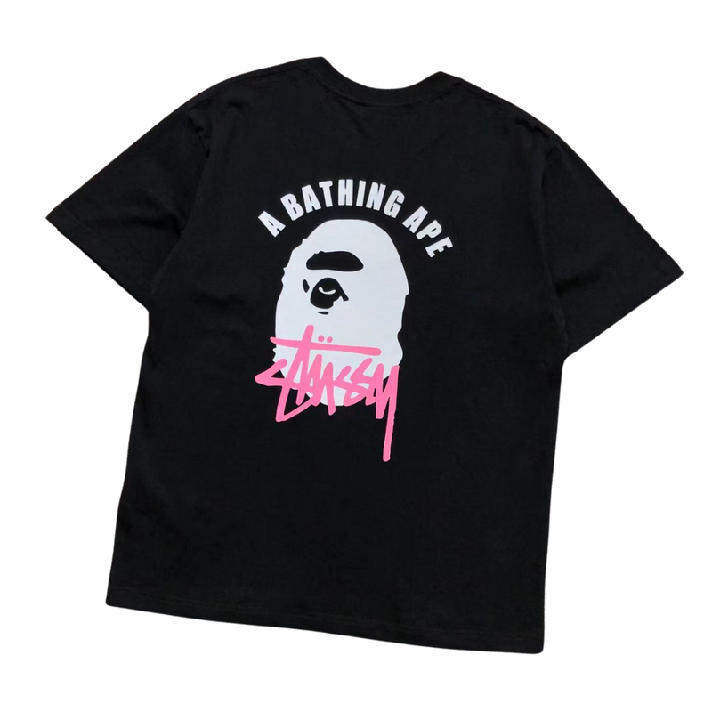 Camiseta Bape × Stussy "Fade"