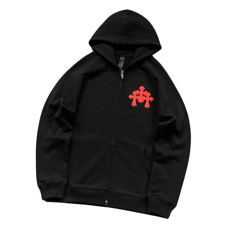 Moletom Chrome Hearts "Red Ziper"