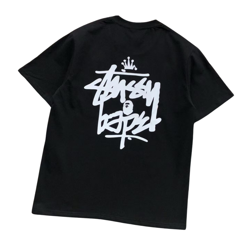 Camiseta Bape × Stussy "Crown"