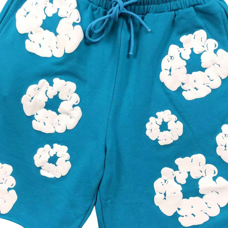 Short Denim Tears "Cyan Blue Wreath"