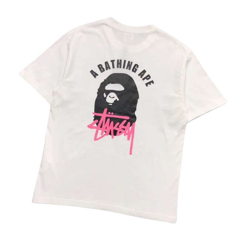 Camiseta Bape × Stussy "Fade"