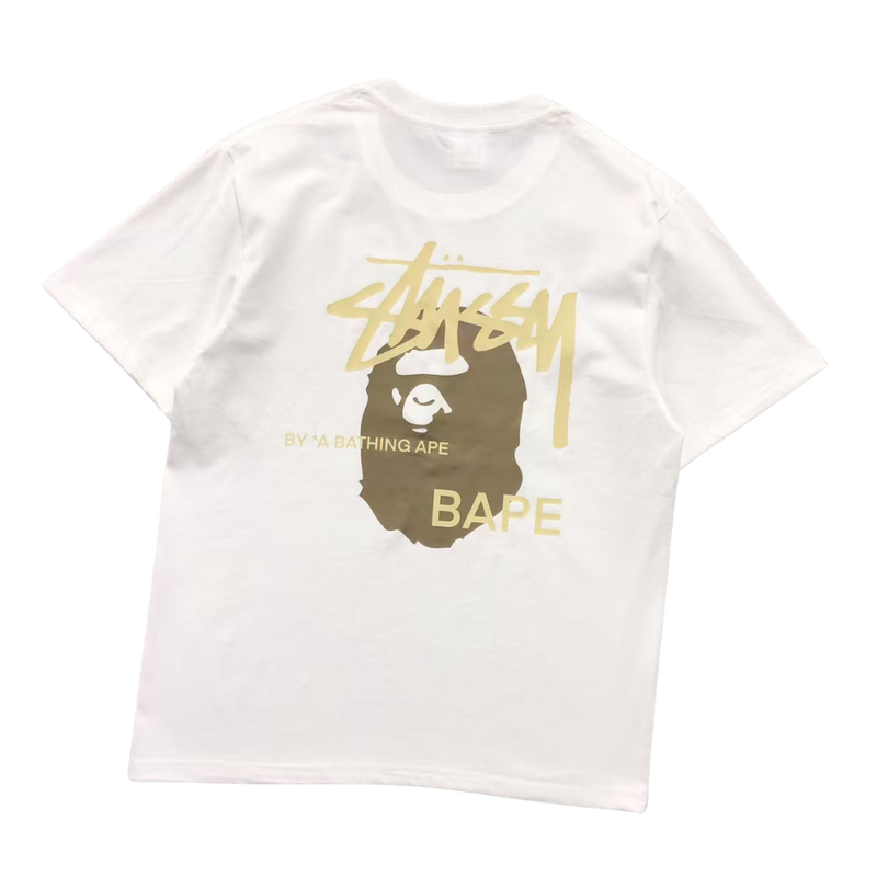 Camiseta Bape × Stussy "By A Bathing Ape"