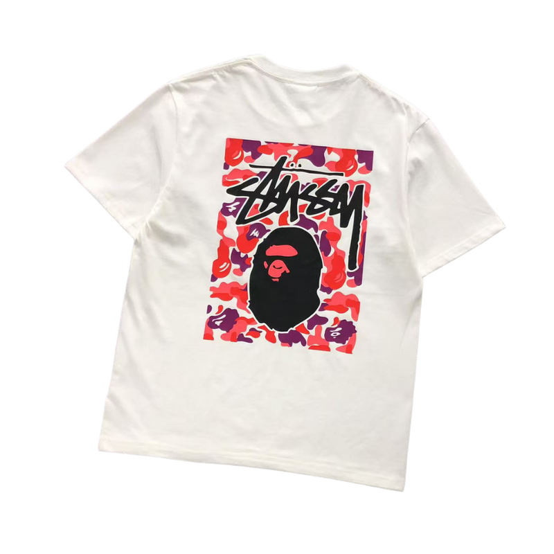 Camiseta Bape × Stussy "Frame"