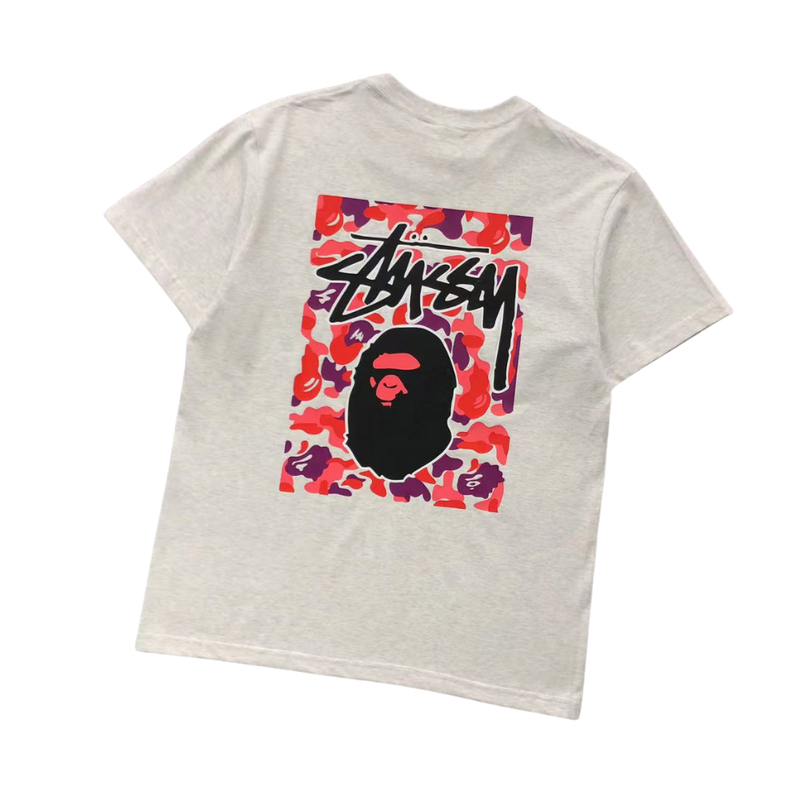 Camiseta Bape × Stussy "Frame"