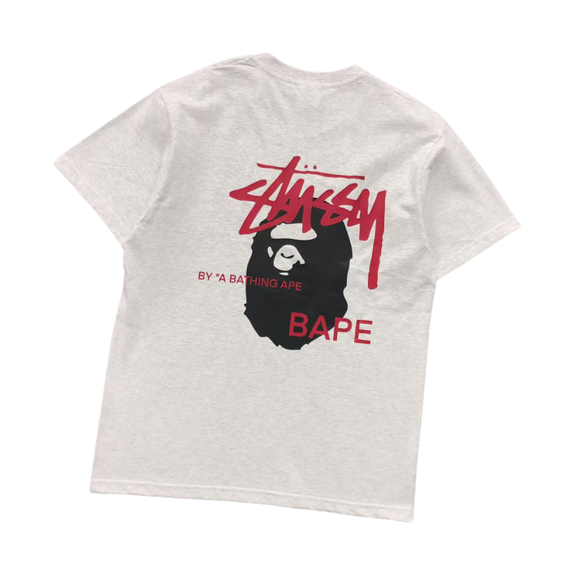 Camiseta Bape × Stussy "By A Bathing Ape"